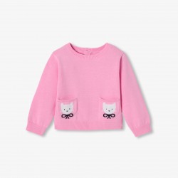 Baby girl cotton sweater