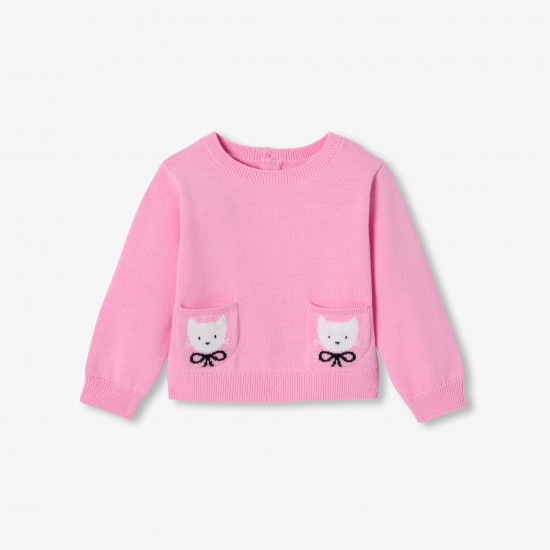 Baby girl cotton sweater