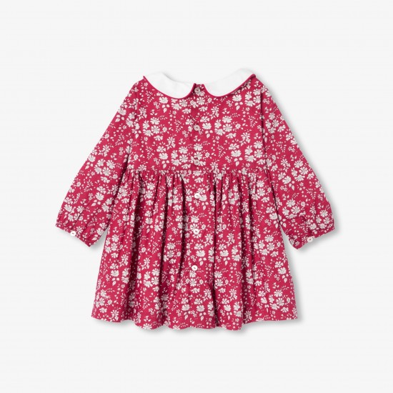 Baby girl long-sleeved dress in Liberty fabric