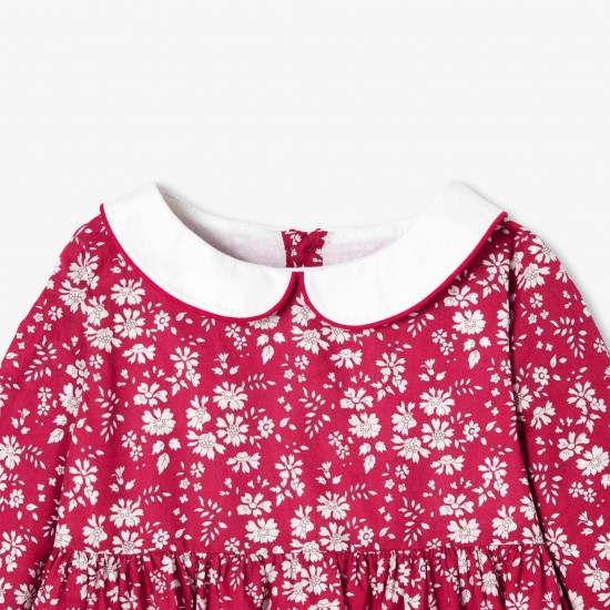 Baby girl long-sleeved dress in Liberty fabric