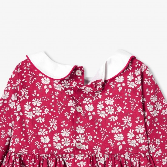 Baby girl long-sleeved dress in Liberty fabric