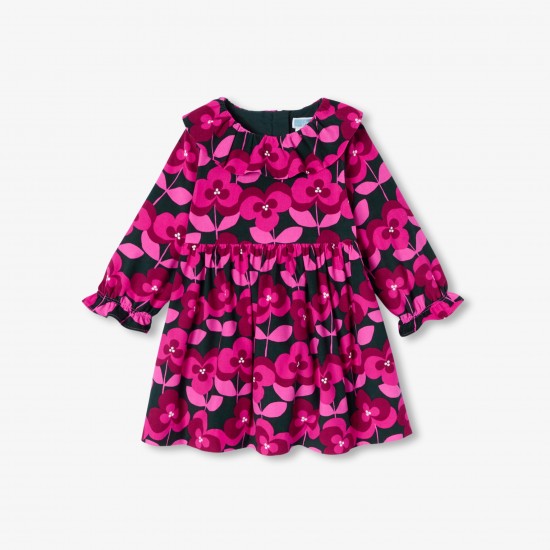 Baby girl long-sleeved velvet dress