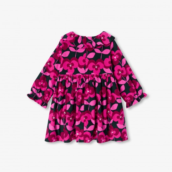 Baby girl long-sleeved velvet dress