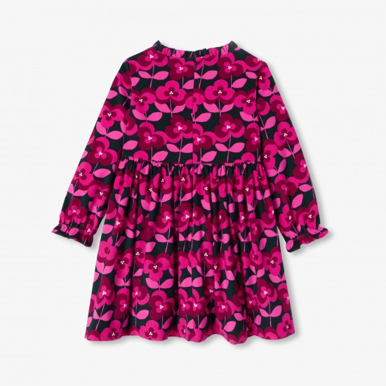 Girl floral velvet dress