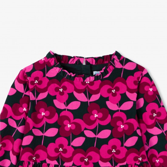 Girl floral velvet dress