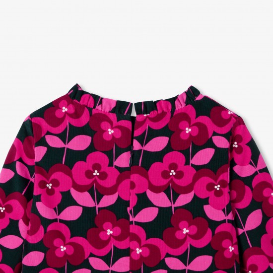 Girl floral velvet dress