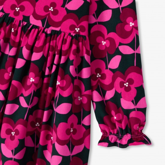 Girl floral velvet dress