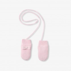 Baby girl garter stitch mittens