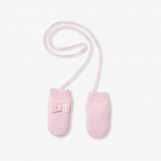 Baby girl garter stitch mittens