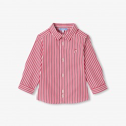 Baby boy striped poplin shirt