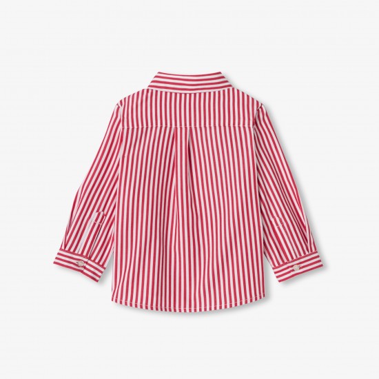 Baby boy striped poplin shirt