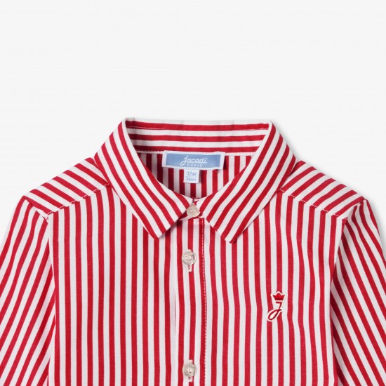Baby boy striped poplin shirt