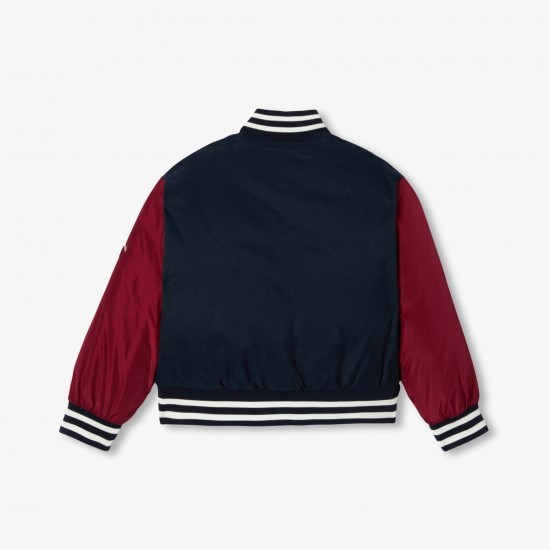 Child bi-material bomber jacket 