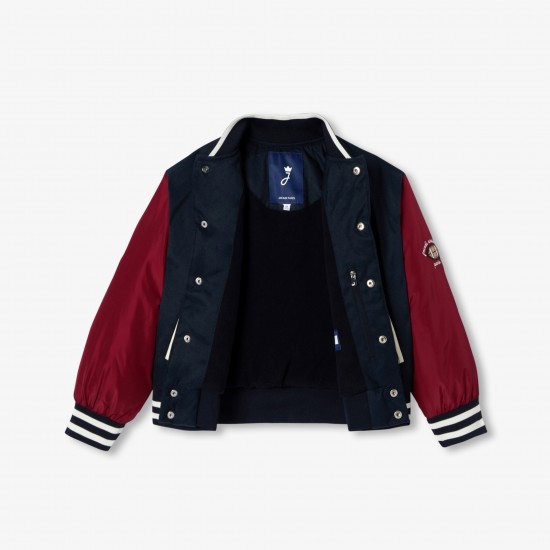 Child bi-material bomber jacket 