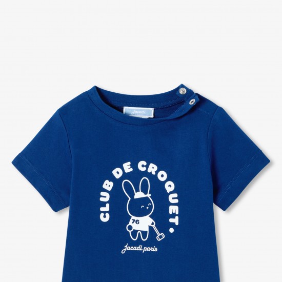 Baby boy short-sleeved cotton T-shirt