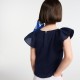 Girl ruffled sleeve T-shirt