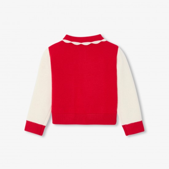 Baby girl knit Varsity jacket
