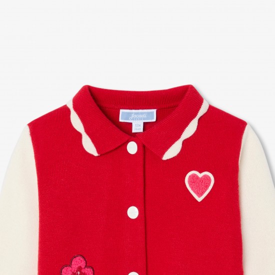 Baby girl knit Varsity jacket