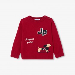Baby boy cotton and wool jumper