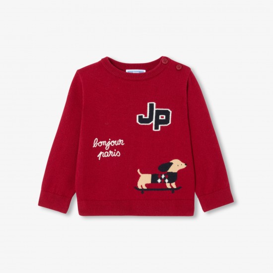 Baby boy cotton and wool jumper