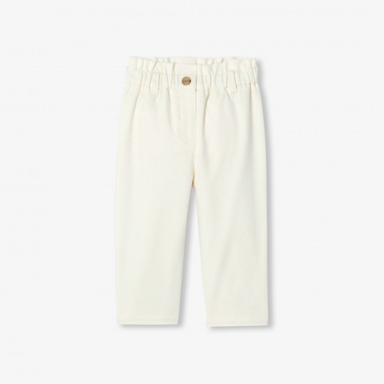 Baby girl cotton twill pants