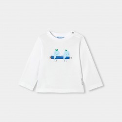 Baby boy cotton long-sleeved T-shirt