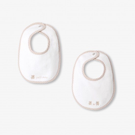 Set of 2 terry cloth bibs