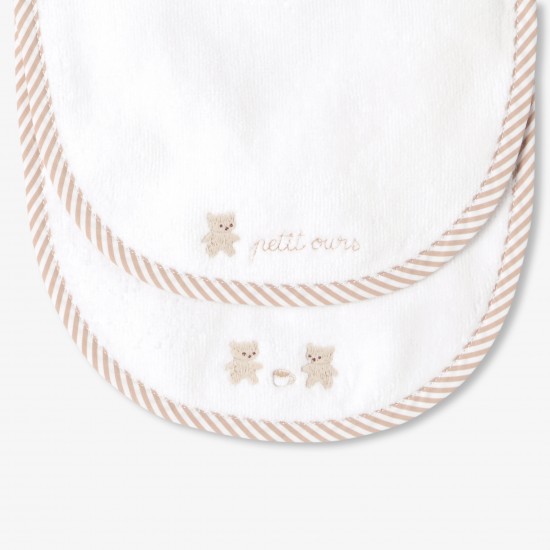 Set of 2 terry cloth bibs