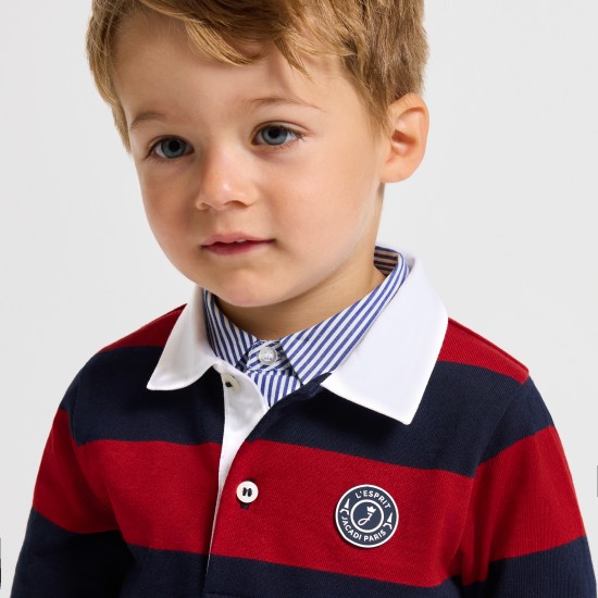 Baby boy long-sleeved polo shirt 