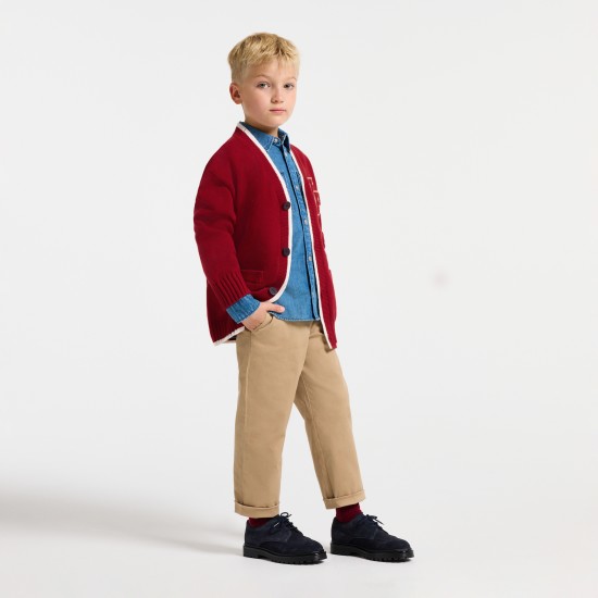 Child cotton and wool cardigan