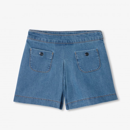 Girl denim culottes