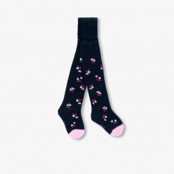 Baby girl clover motif tights