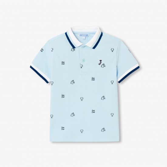 Boy mini cotton piqué polo shirt