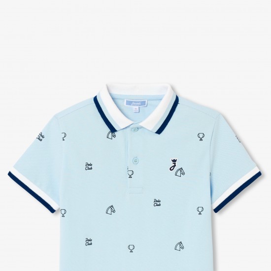 Boy mini cotton piqué polo shirt