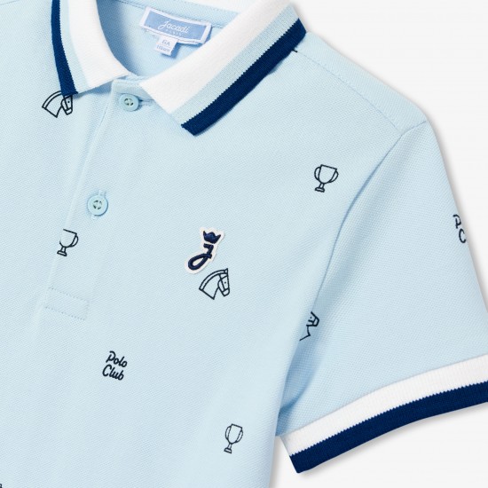Boy mini cotton piqué polo shirt