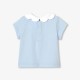 Baby girl scalloped collar T-shirt