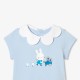 Baby girl scalloped collar T-shirt