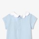Baby girl scalloped collar T-shirt