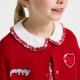 Girl wool blend Varsity cardigan