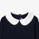 Girl long-sleeved t-shirt with collar