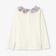 Girl T-shirt with Liberty fabric collar