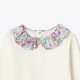 Girl T-shirt with Liberty fabric collar