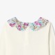 Girl T-shirt with Liberty fabric collar