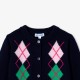 Girl argyle pattern cardigan