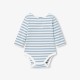 Baby boy striped jersey long-sleeved bodysuit