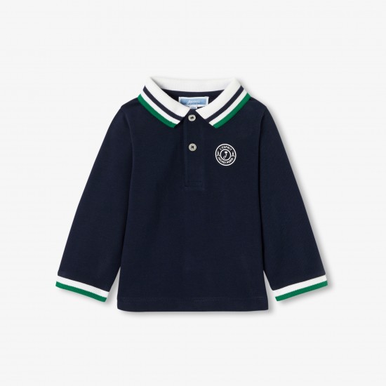 Baby boy long-sleeved polo shirt