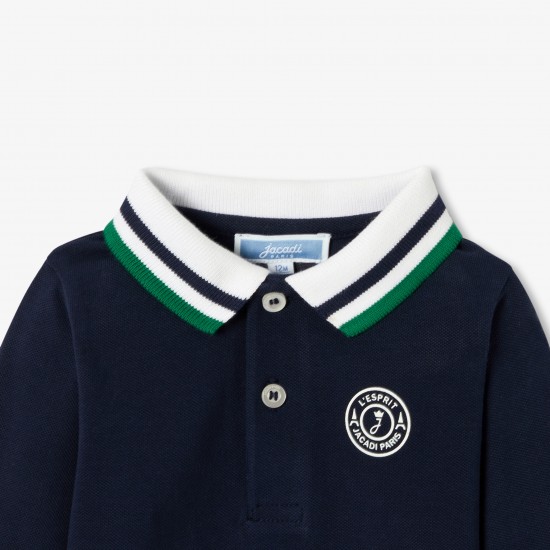 Baby boy long-sleeved polo shirt