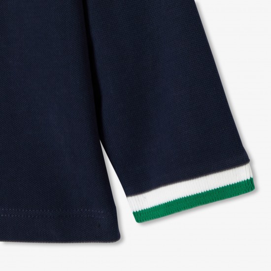 Baby boy long-sleeved polo shirt