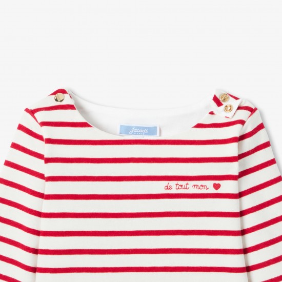 Baby girl lightweight fleece sailor top