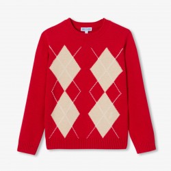 Boy argyle jacquard sweater